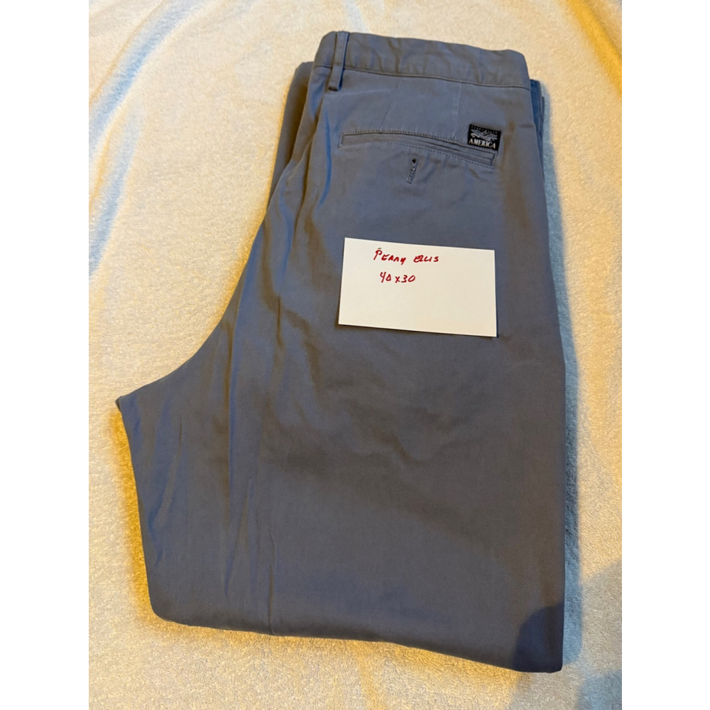 Perry Ellis Men's Gray Dress Pants 40x30